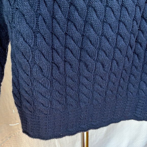 Theory blue felted mock neck wool blend Navy Cashmere blend - Picture 6 of 12